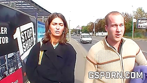 Spanish brunette hair hard and face were for cock