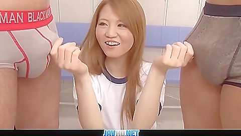 Horny japanese model gets fucked by cock