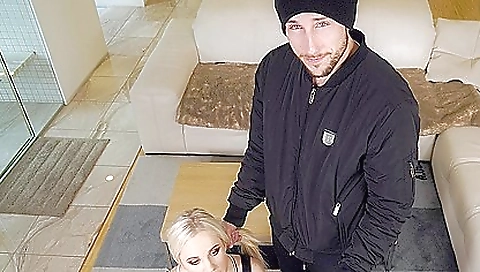 Sexy blonde porn with her boyfriend