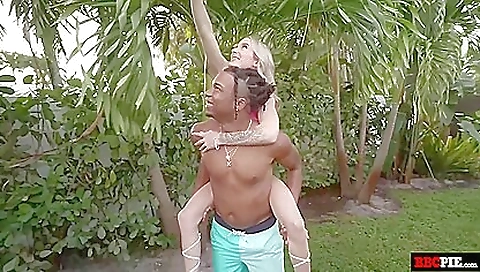 Smoking hot blonde fucked by a huge cock